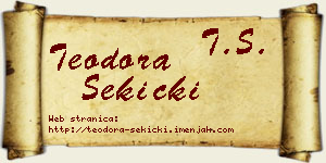Teodora Sekicki vizit kartica